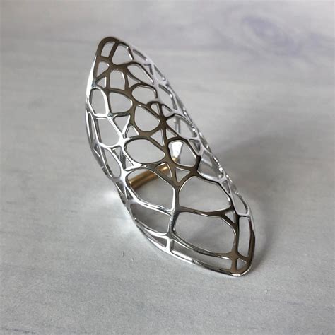 Crocodile Lace ︎Ring（Silver・Square） | La Pluma （ラプルーマ）