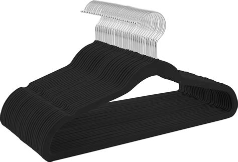 Buy TIMMY Hangers Black Velvet Hangers - Suit Hangers (50-Pack) Ultra ...