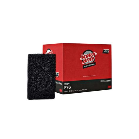 3M FIBRA SCOTCH BRITE™ NEGRA P-76 CAJA/12-PZA | Sr Limpieza