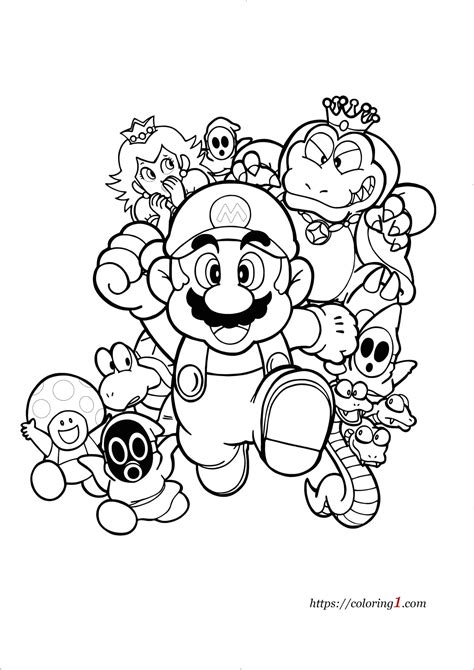 58 Super Mario Bros Coloring Page | Pressinusa
