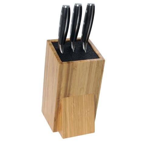 Vogue Wooden Universal Knife Block - CP862 - Buy Online at Nisbets