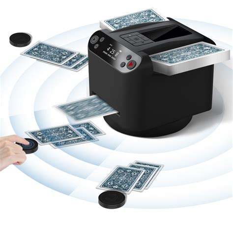 CARDSPIN 2-in-1 Automatic Card Shuffler & Dealer Machine, 360° Rotating ...