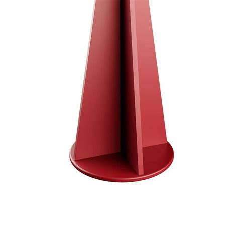 Modern Industrial Floor Lamp Geometric Base Red Brown Lacquer Velvet ...