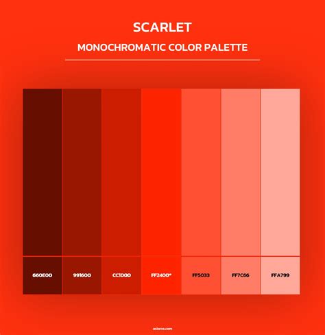 Scarlet color palettes - colorxs.com
