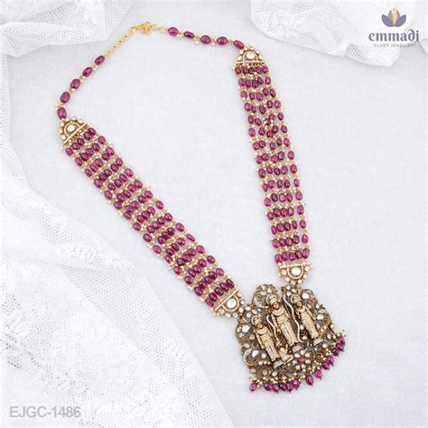 Devika's Exquisite Long Necklace Victorian with Elegant Hangings ...