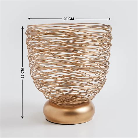 Buy Eternity Stone and Iron Mesh Vase from Home Centre at just INR 1599.0