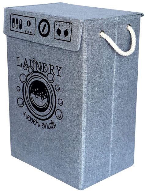 Buy Foldable Laundry Basket With Lid (80 Litre) | Loomsmith
