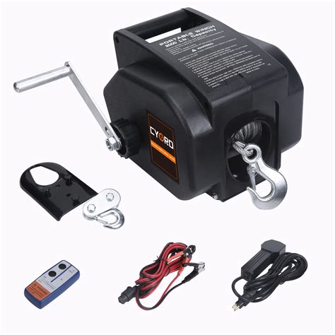 Buy Portable Trailer Winch, Reversible Electric Winch 12V DC, Power-in ...