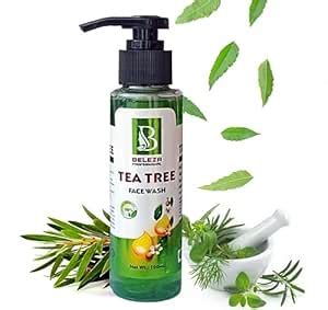 Beleza professional Tea Tree Face Wash for Pimple free clear skin (100 ...