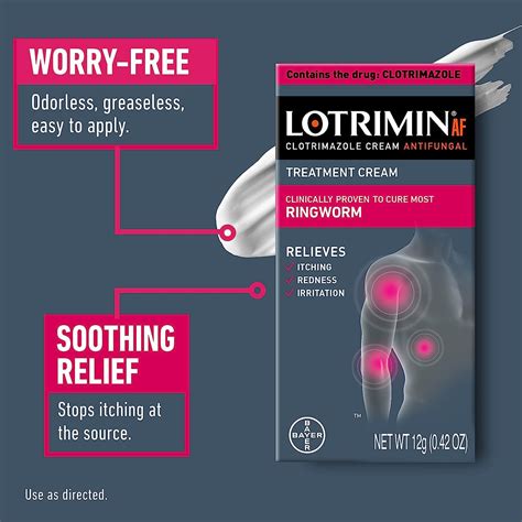 Lotrimin AF Ringworm Cream 1% Clotrimazole - Effective Antifungal ...