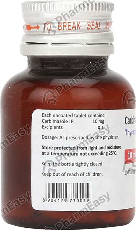 Buy Thyrocab 10 MG Tablet (100) Online at Flat 15% OFF | PharmEasy