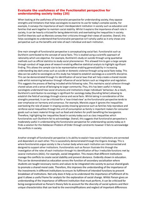 Image result for Example of Functionalist Perspective