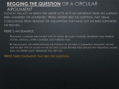 Begging the Question Examples 的图像结果