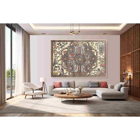 Kohbar Auspicious Marriage Diagram Madhubani Painting