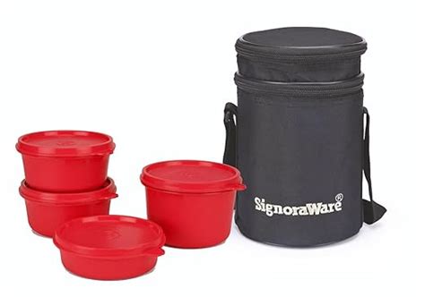 Buy Signora Ware Monarch Executive Big Microwave Safe Lunch Box (4 ...