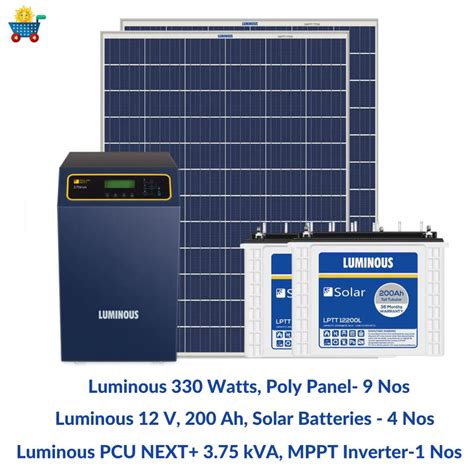 solar 3 kilowatt, Polycrystalline, solar off-grid system with