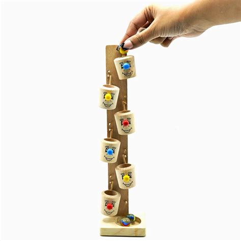 Wooden Cup Marble Game for kids