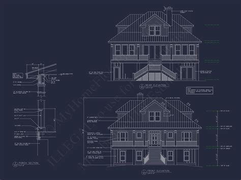 Beautiful Two-Story House Floor Plan with Modern Coastal Designs