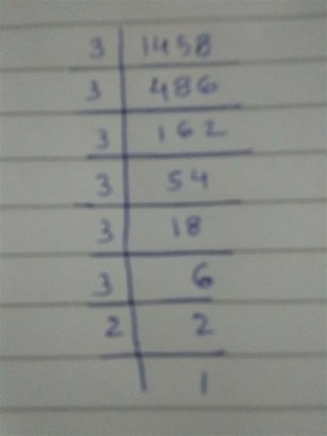 prime factorization of 1458 - Brainly.in