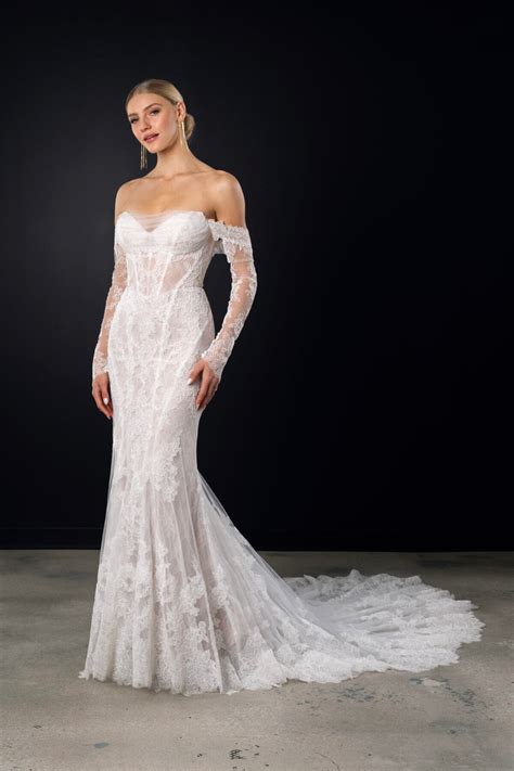 1752 by Martina Liana - Romantic Lace Fit and Flare Wedding Dress – The White Flower