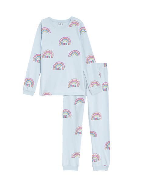 Buy Pure Cotton Rainbow Pyjamas (7-14 Yrs) at Marks & Spencer