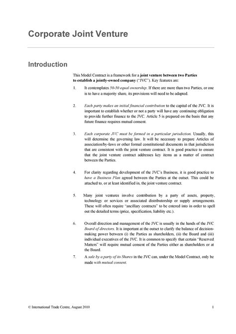 53 Simple Joint Venture Agreement Templates [PDF, DOC] ᐅ TemplateLab