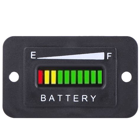 Led Digital Battery Indicator Meter Gauge Cart, 12V/24V/36V/48V Battery ...