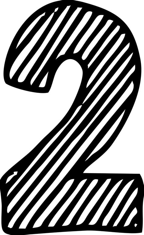 Drawing Of Number 2
