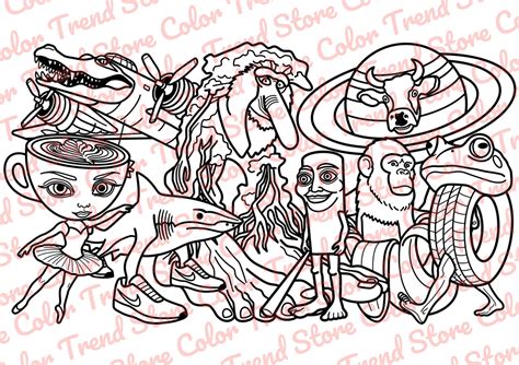 Italiaanse Brainrot Animals Kleurplaat 1 png- en 1 pdf-bestand (A4 ...