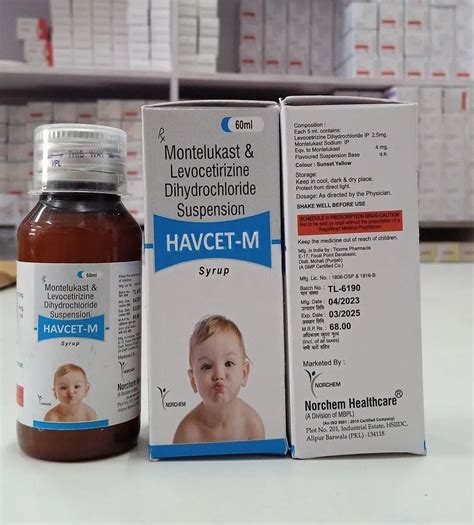 PHARMACEUTICAL SUSPENSION - Montelukast Sodiium 4mg + Levocetirizine ...