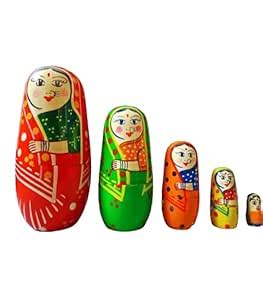 Buy Khelna Indian Babushka Doll Ivory Wood (Wrightia tinctoria ...