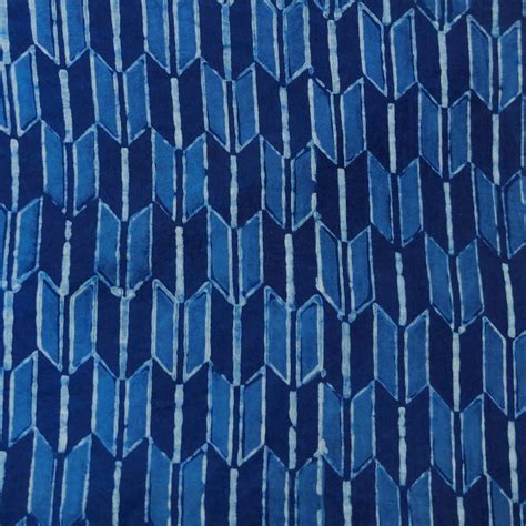 Pure Cotton Special Akola Indigo With Geometric Print Hand Block Print ...