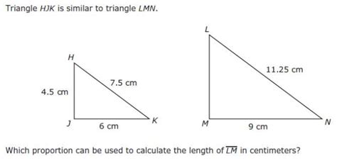 which proportion can be used to calculate the length of LM in cementers ...