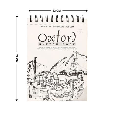 Oxford Sketch Book- A5, Wire-O-Binding, 125GSM, 50 sheets – Itsy Bitsy