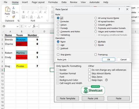 Image result for Different Types of Paste Excel