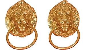 Jaz O Ride-Customized Brass lion Face with Nose Ring Emblem {Small ...