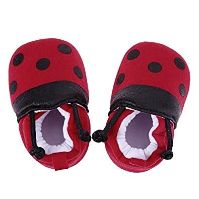 Zibuyu Red Ladybug Pattern Baby Shoes Elastic Band Soft First Walker ...