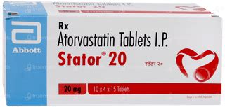 Stator 20 Mg Tablet 15 - Uses, Side Effects, Dosage, Price | Truemeds