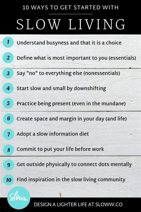 How to Start a Slow Living Lifestyle (+ Infographic) | Sloww