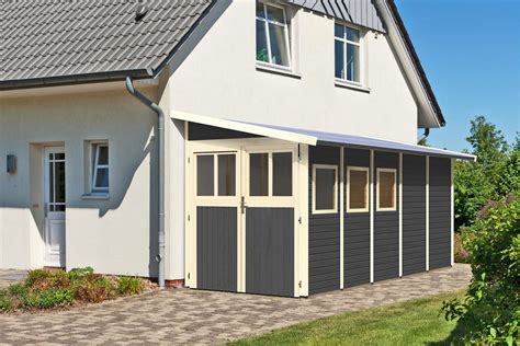 Gartenhaus Holz WANDLITZ 5 1,81 x 4,42 m 19 mm Anlehnschuppen ...