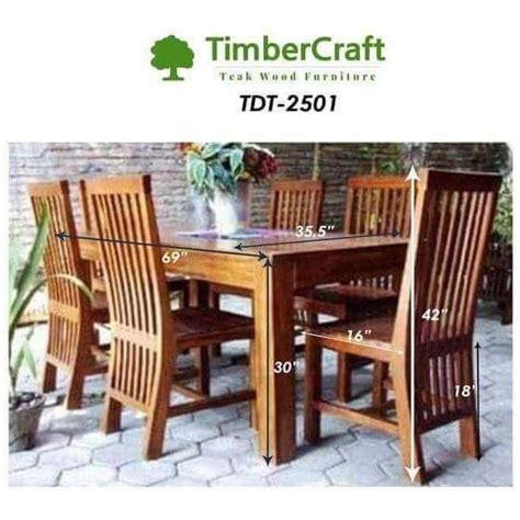 Teak Wood Contemporary Dining Set TDT-2501 | Buy Online in India ...