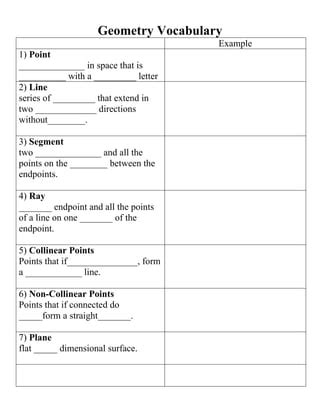 Image result for Geometry Words