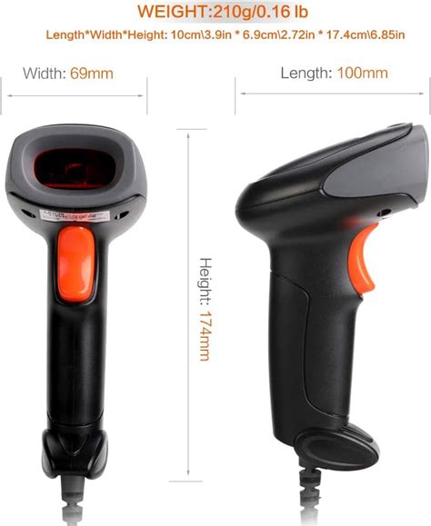 Buy LENVII C100 Barcode Scanners USB Wired 1D Bar Code Scanner is Used ...