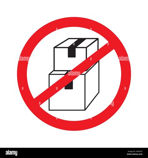No shipping icon. Prohibited package symbol. Red crossed box vector ...
