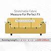 HOKIPO Polyester Blend 140gsm Stretchable Sofa Cover for 3 Seater Sofa ...