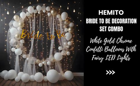 Hemito 50 Pc Cabana Theme Party Combo- White Gold Chrome Confetti ...