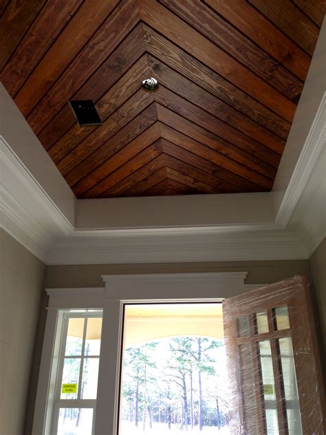 Foyer~Penny Width Pine Paneling~Tongue & Groove Ceiling | Home ceiling ...