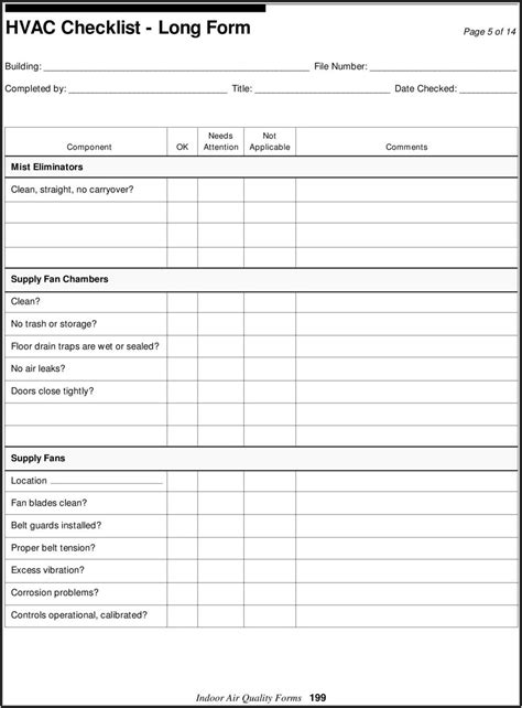 Image result for HVAC Maintenance Checklist Log