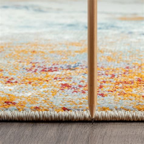 Tayse Modern/Contemporary Aqua 5 x 8 Ft. Indoor Area Rug - Durable ...