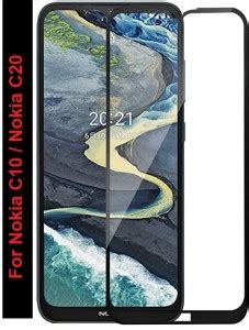 TempGlow Edge To Edge Tempered Glass for Nokia G20 / G10 (Black ...